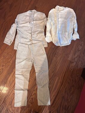 Cubavera Light Beige Linen suit size 34x32 XL